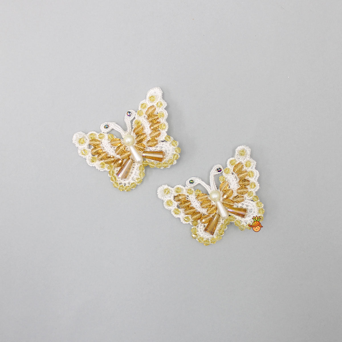 Stunning Embroidered Butterfly Hair Clips