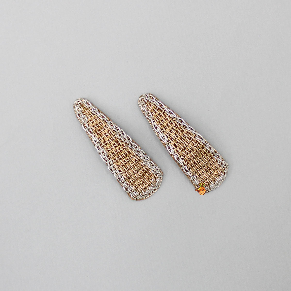 Bullion Thread Embroidered Hair Clips