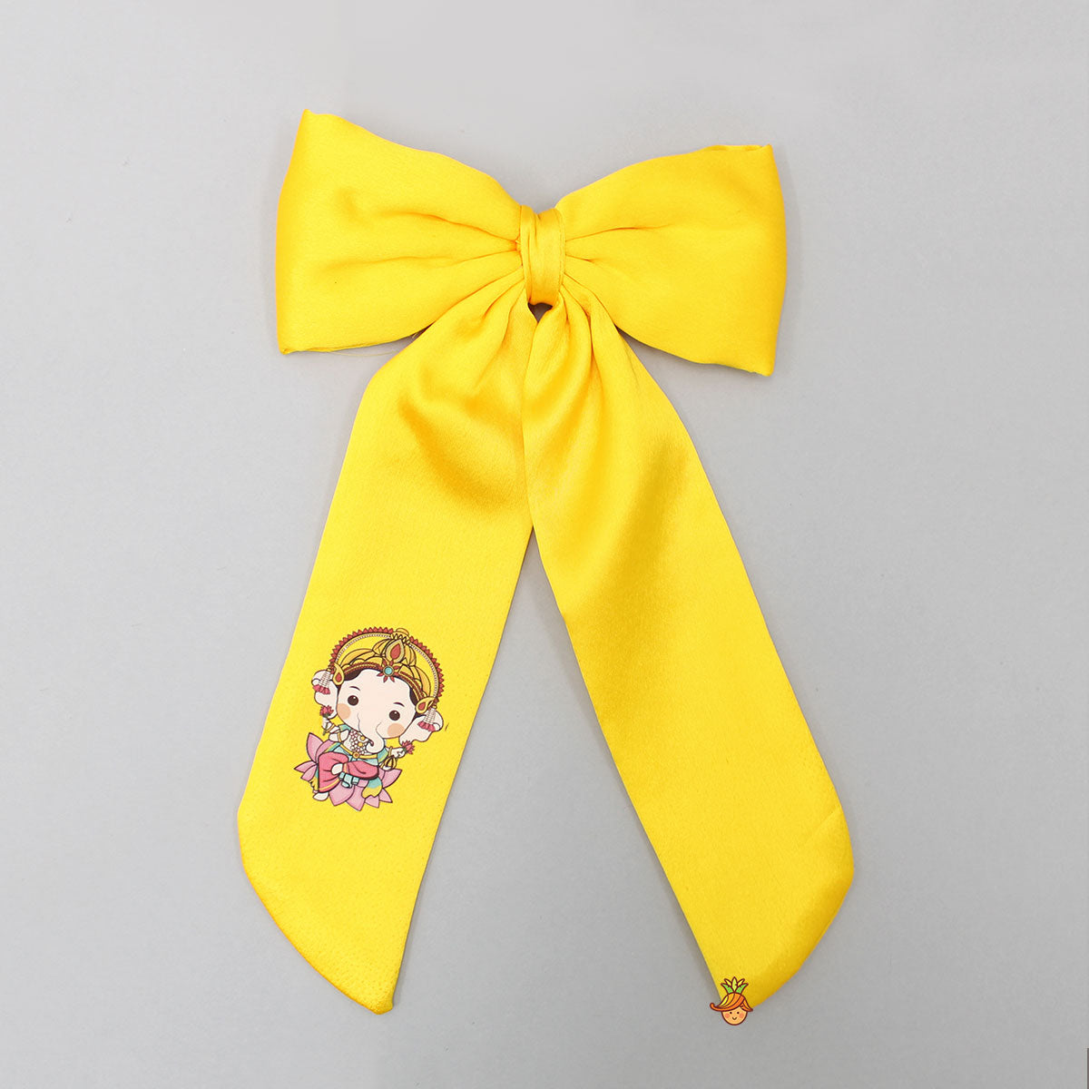 Cute Ganesha Printed Yellow Bowie Hair Clip