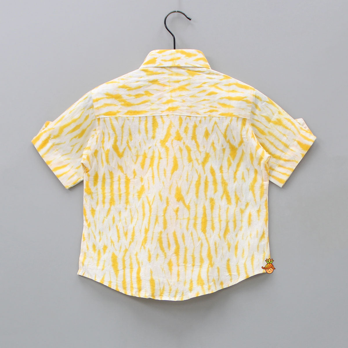 Shibori Printed Yellow Shirt