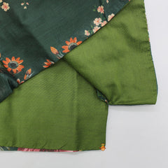 Kurta With Floral Printed Green Jacket And Pyjama