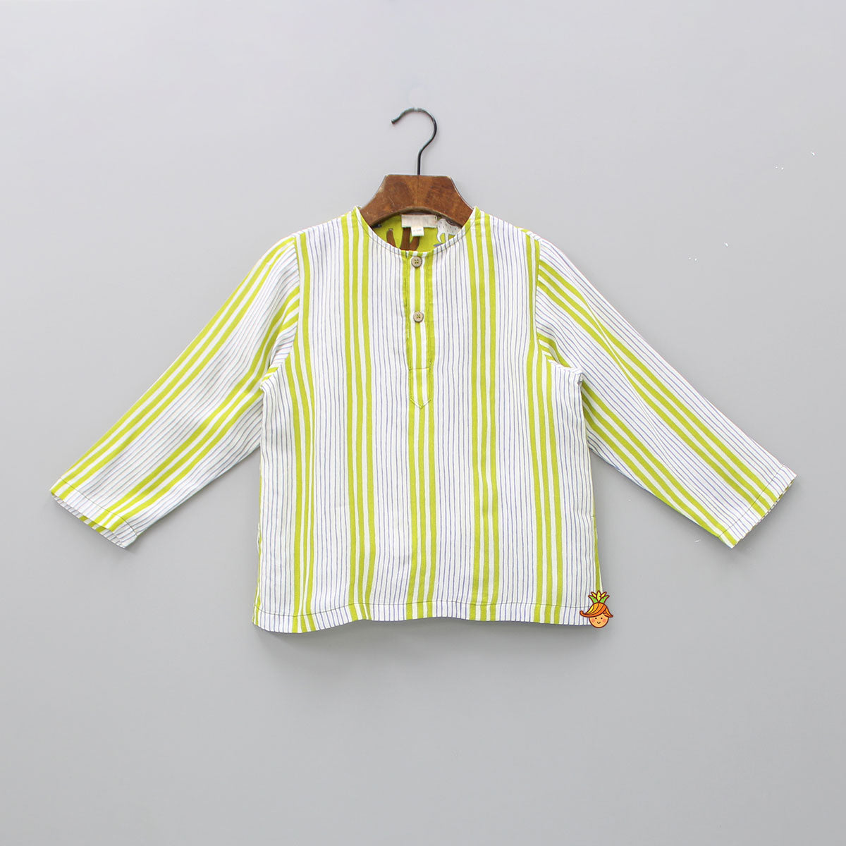 Striped Top With Printed Pyjama