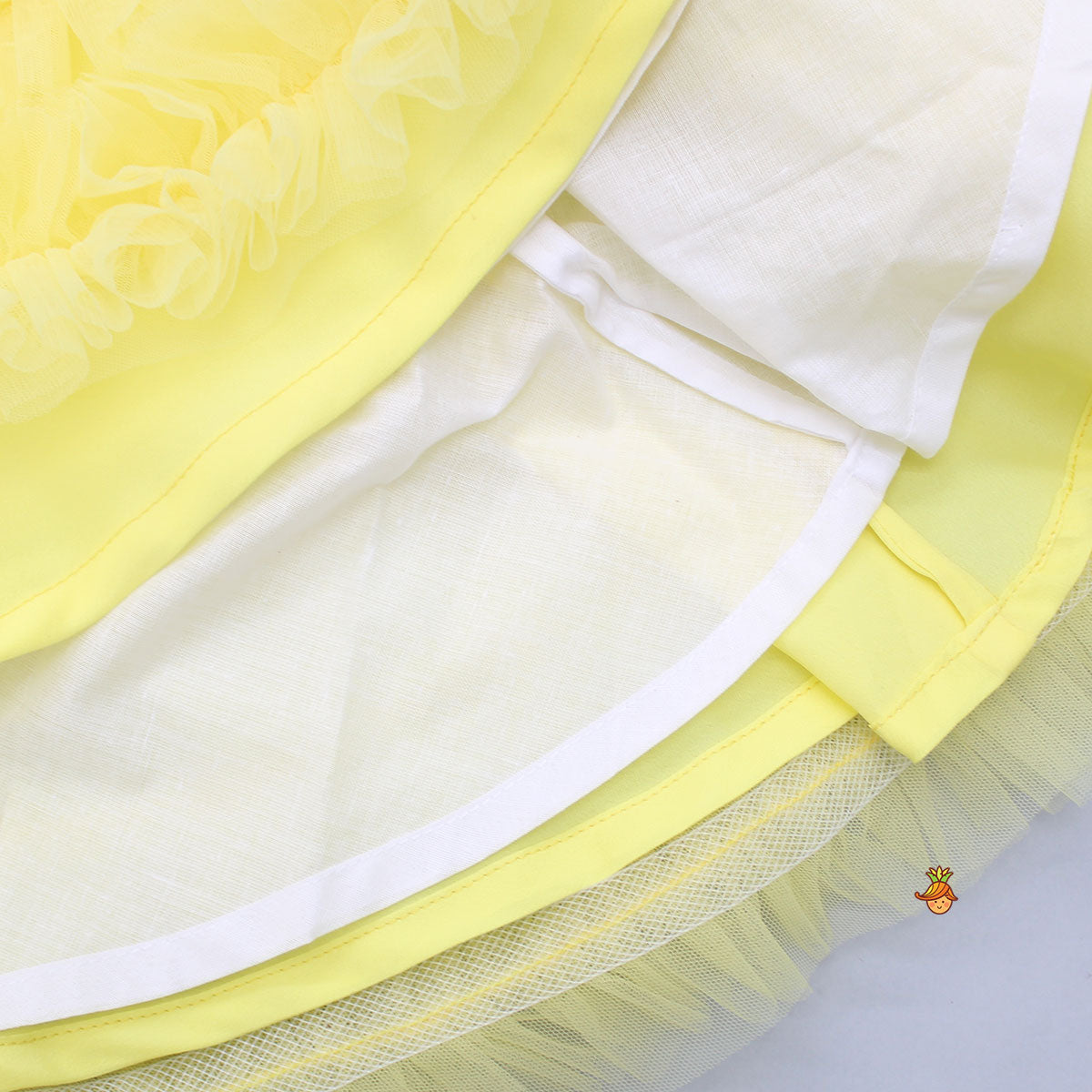 Swirl Enhanced One Shoulder Yellow Dress