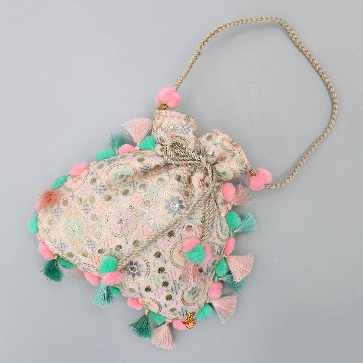 Lovely Sequins And Thread Work Potli Bag