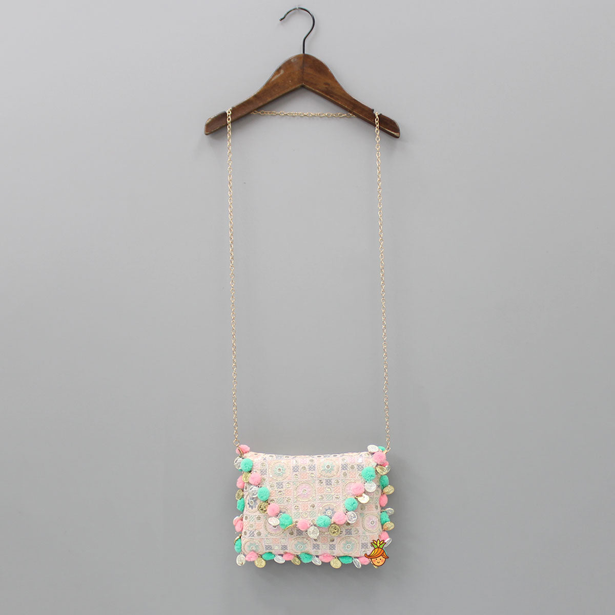 Pre Order: Adorable Sequins And Thread Embroidered Sling Bag