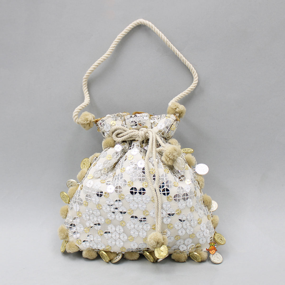 Dazzling Sequins Embellished Potli Bag