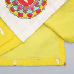 Pre Order: Ethnic Exquisite Yellow Kurta With Off White Pyjama