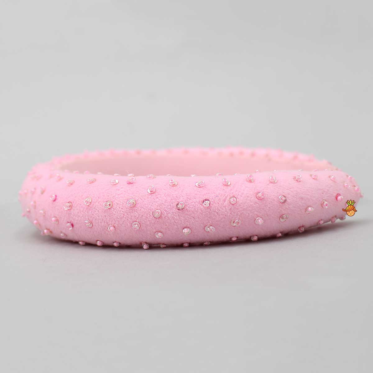 Adorable Sequins And Beads Embellished Pink Hair Band