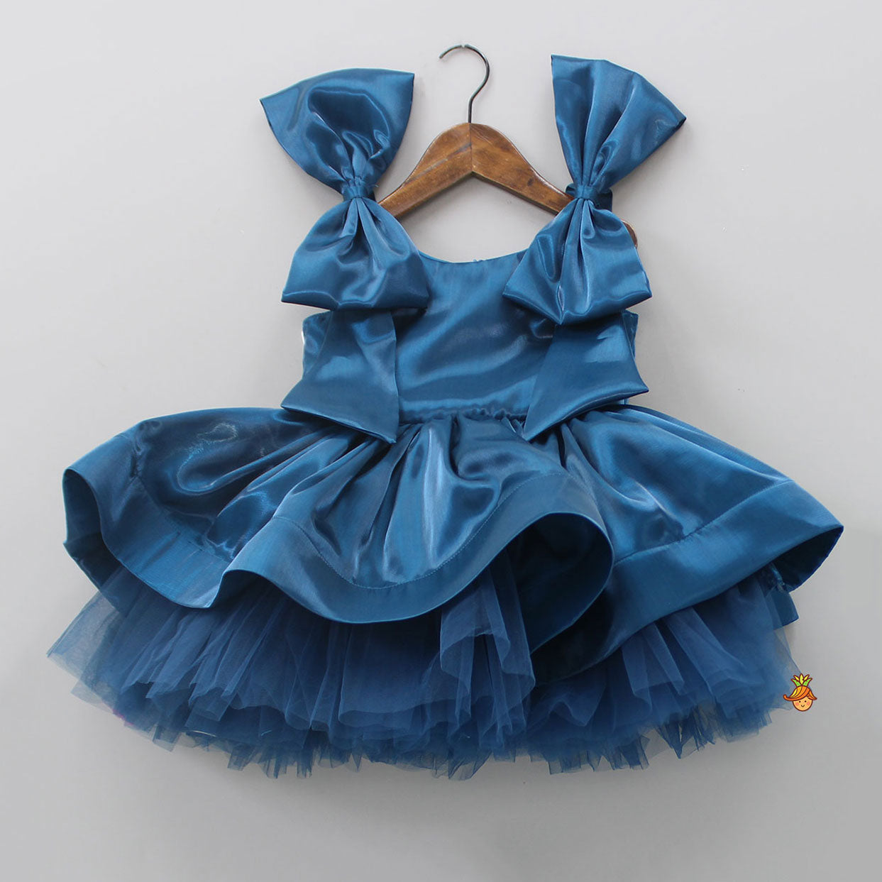 Bows Enhanced Gorgeous Blue Dress