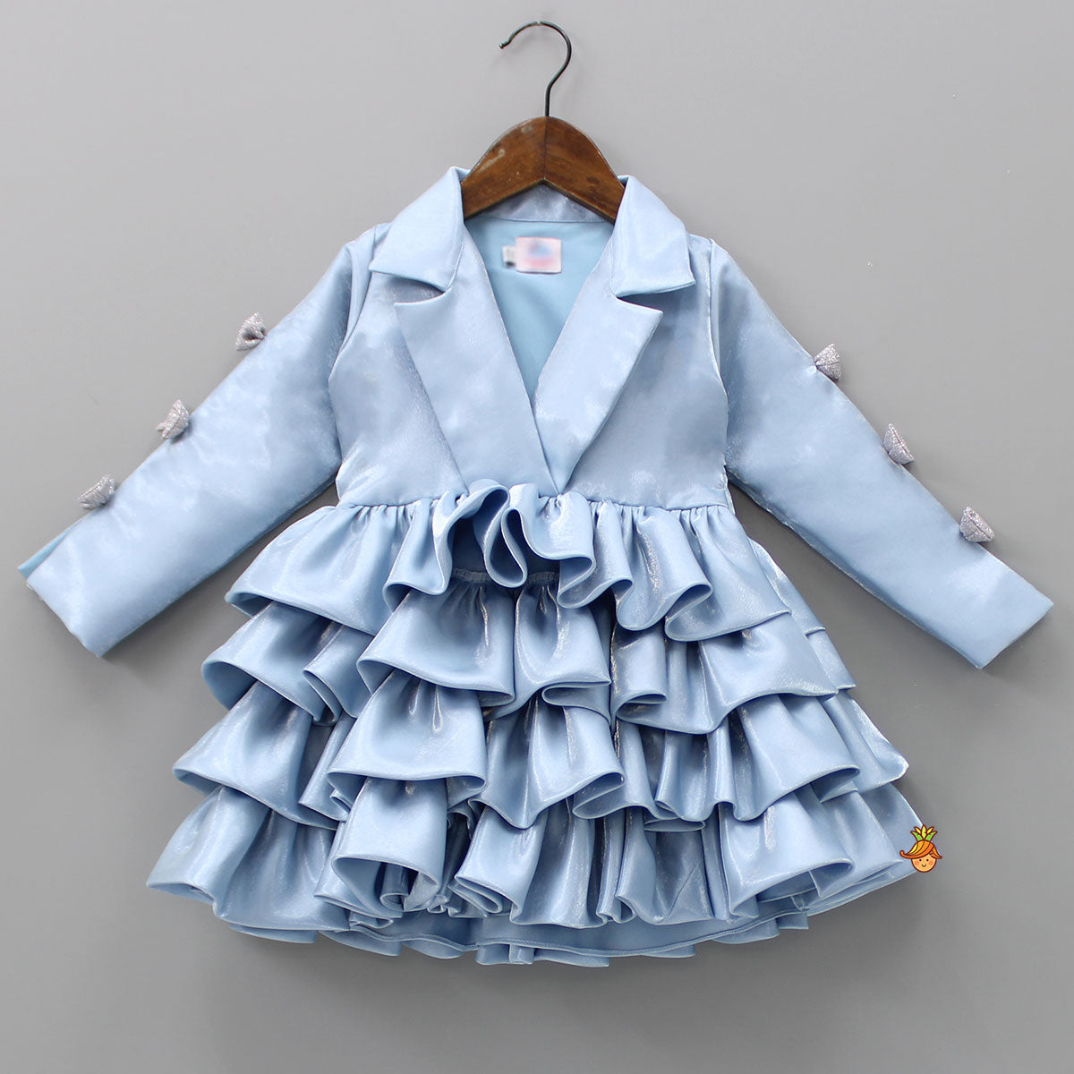 Pre Order: Gorgeous Collared Neck Layered Ruffled Dress