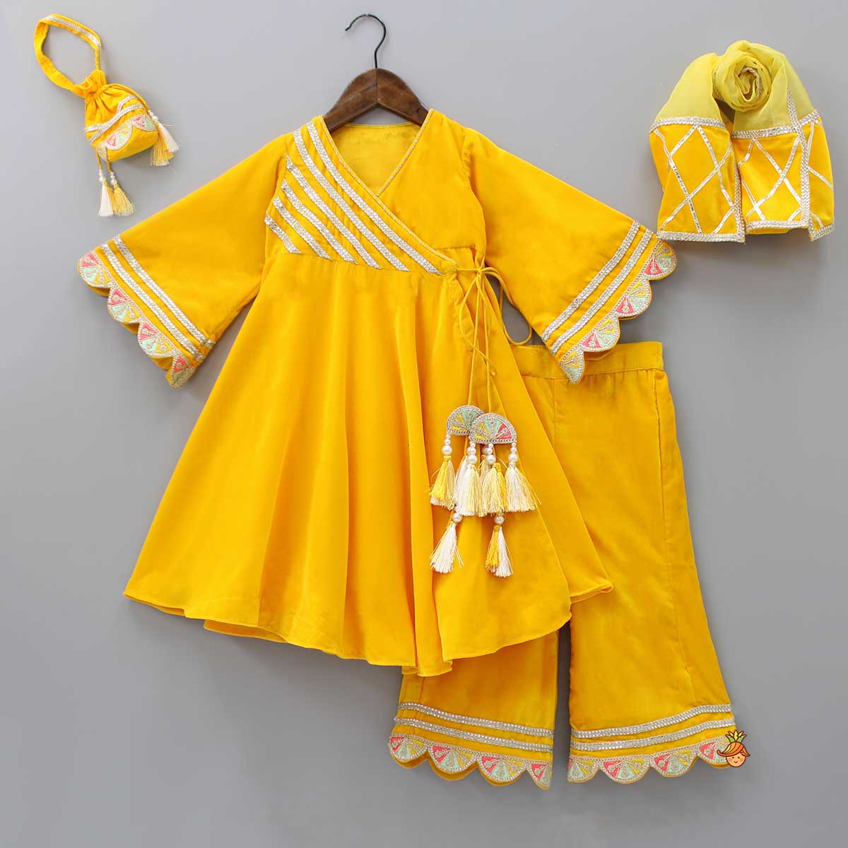Ahhaaaa Kids Ethnic Cotton Jaipuri Printed Kurti with Sharara Set for Baby  Girls - Walmart.com