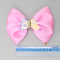 Pink Butterfly Bowie Hair Clip