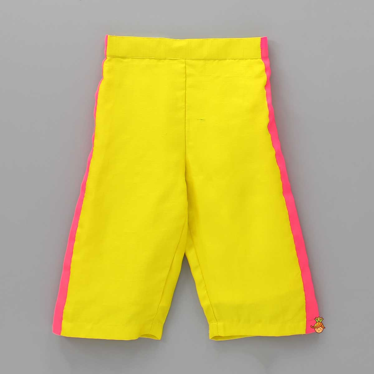 Horizontal Striped Ruffled Top And Yellow Pant