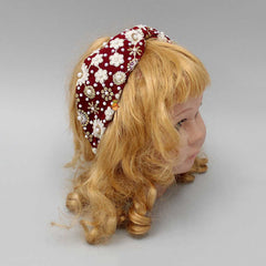 Pre Order: Beautiful Embroidered Red Hair Band