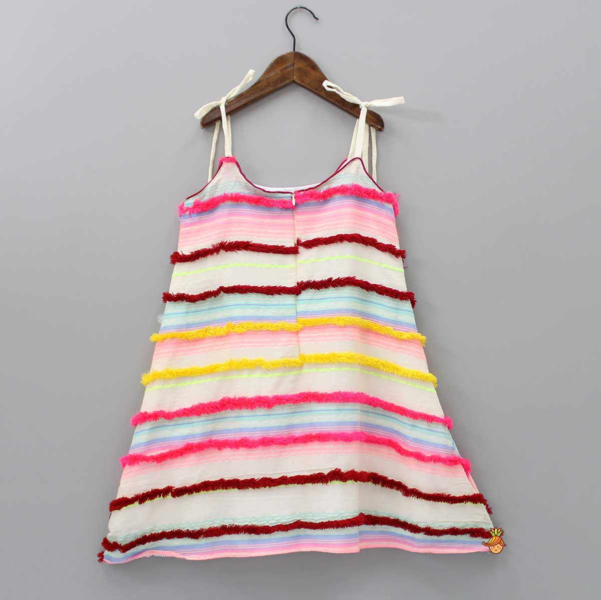 Horizontal Striped Multicolour Strappy Dress