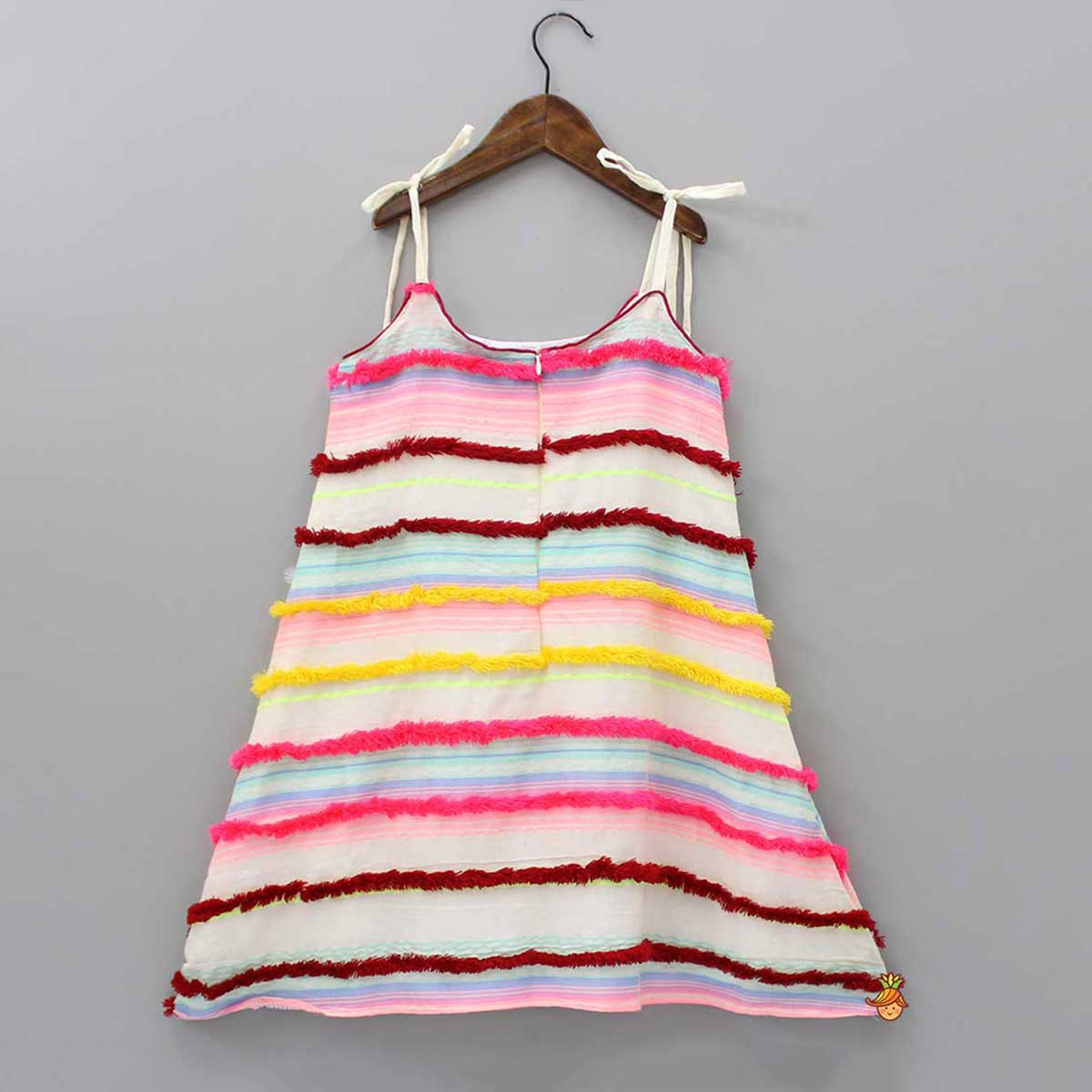 Horizontal Striped Multicolour Strappy Dress