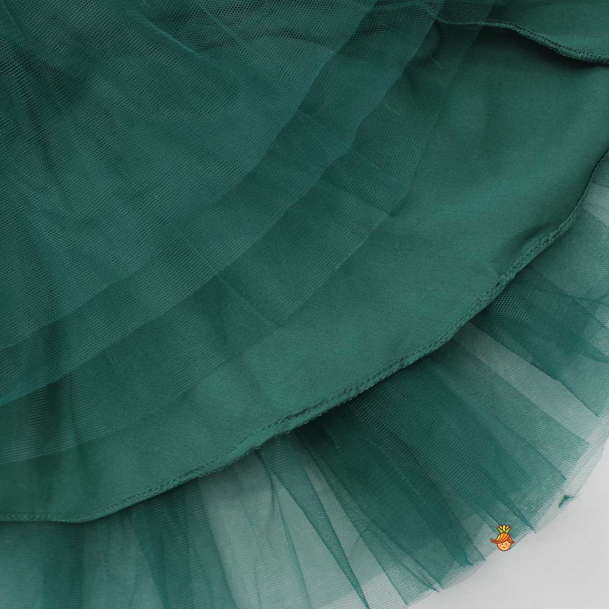 Charming Green Ruffled One Shoulder Dress
