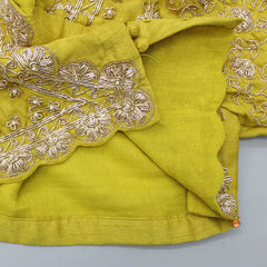 Pre Order: Elegant Anarkali With Heavy Embroidered Potli Buttons Adorned Jacket