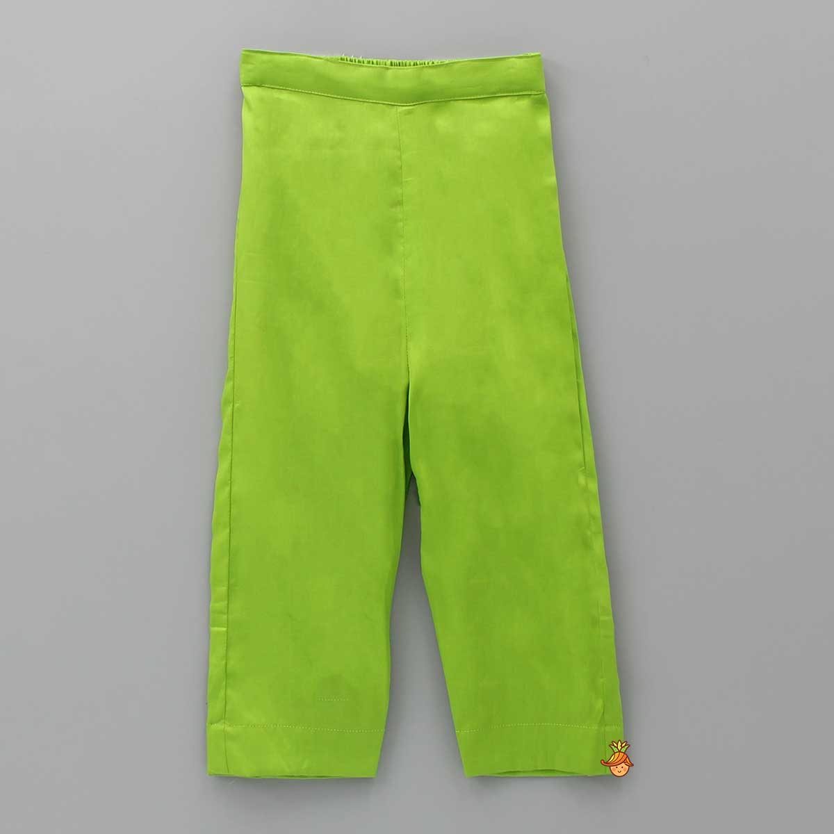 Asymmetric Hemline Green Top And Pant