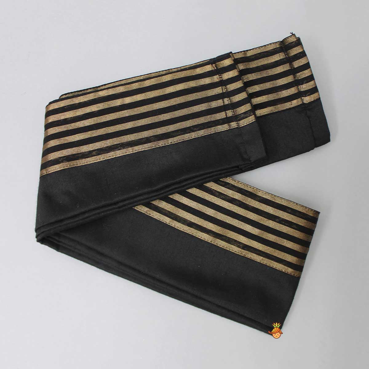 Exquisite Black Shirt And Stitched Lungi With Shawl