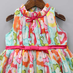 Pre Order: Yoke Gather Multicolour Dress