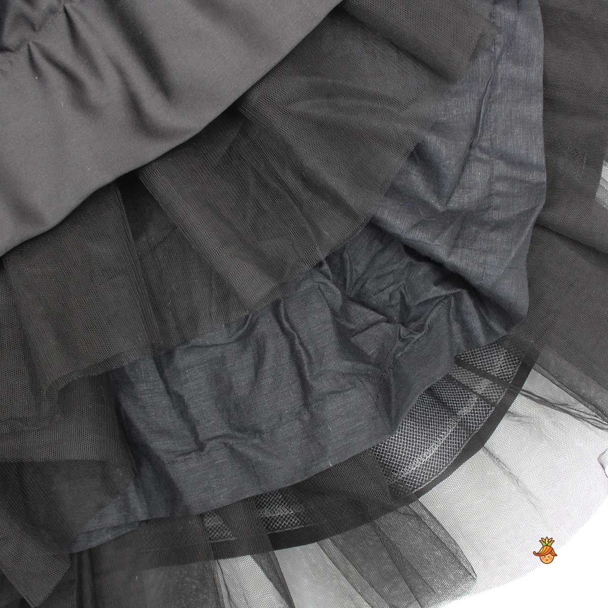 Elegant Black Sequined Bow Adorned Dress