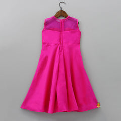 Pre Order: Elegant Mirror Work Pink Jumpsuit