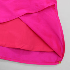 Pre Order: Elegant Mirror Work Pink Jumpsuit