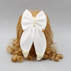 Shiny White Bowie Hair Clip