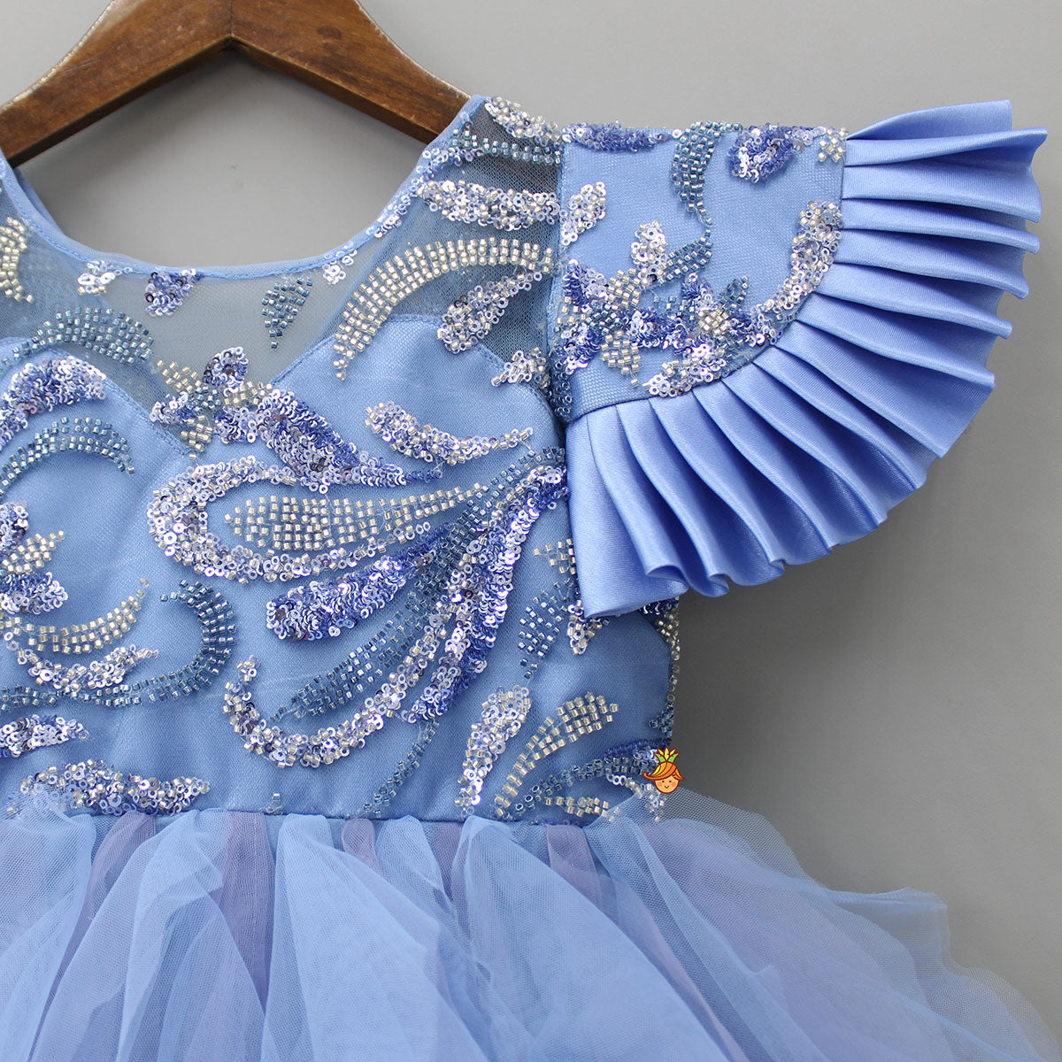 Yoke Embroidered Beautiful Net Gown