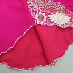 Pre Order: Front Open Embroidered Pink Top And Palazzo