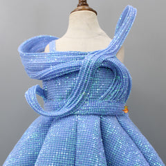 Pre Order: Blue Sequined Strappy Gown