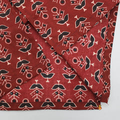 Pre Order: Pockets Detail Brown Kurta With Stylish Hem Printed Jacket And Pyjama