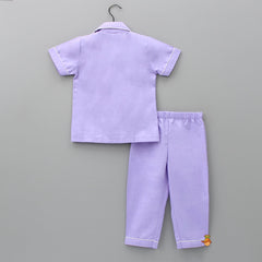 Notch Collar Lavender Sleepwear
