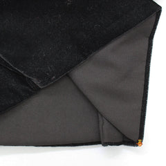 Hanging Tassels Enhanced Black Velvet Top And Green Lehenga Style Skirt