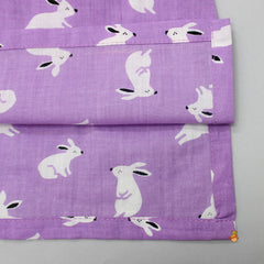 Round Neck Lavender Printed Sleepwear