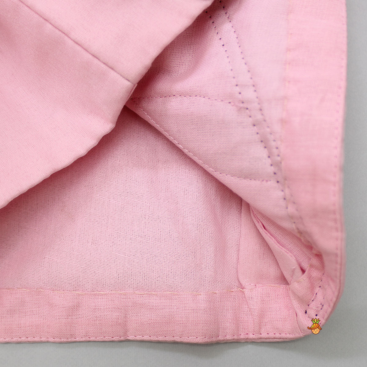 Ruffle Sleeves Pink Top And Organza Lehenga